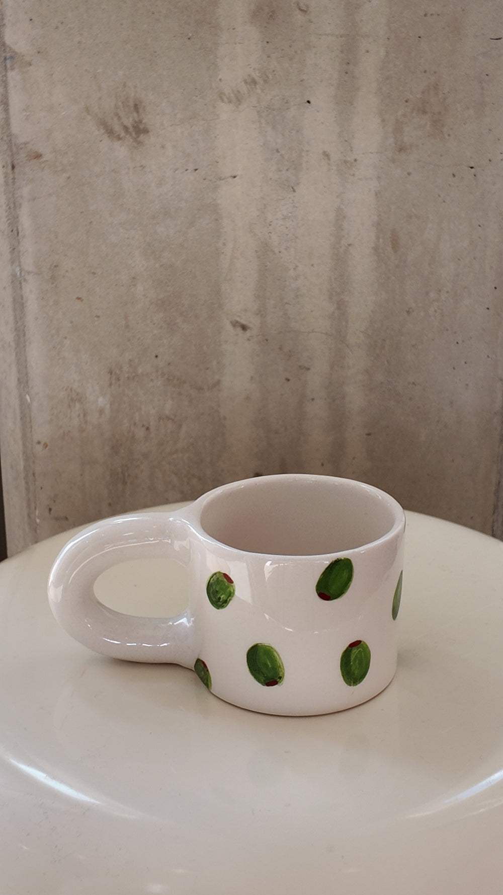 Handmade Olive Pattern Ceramic Mug