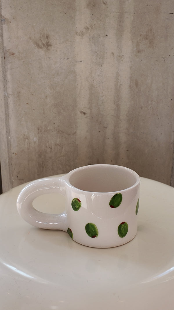 Handmade Olive Pattern Ceramic Mug
