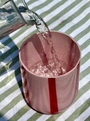 Atina Glassware - Pink & Red