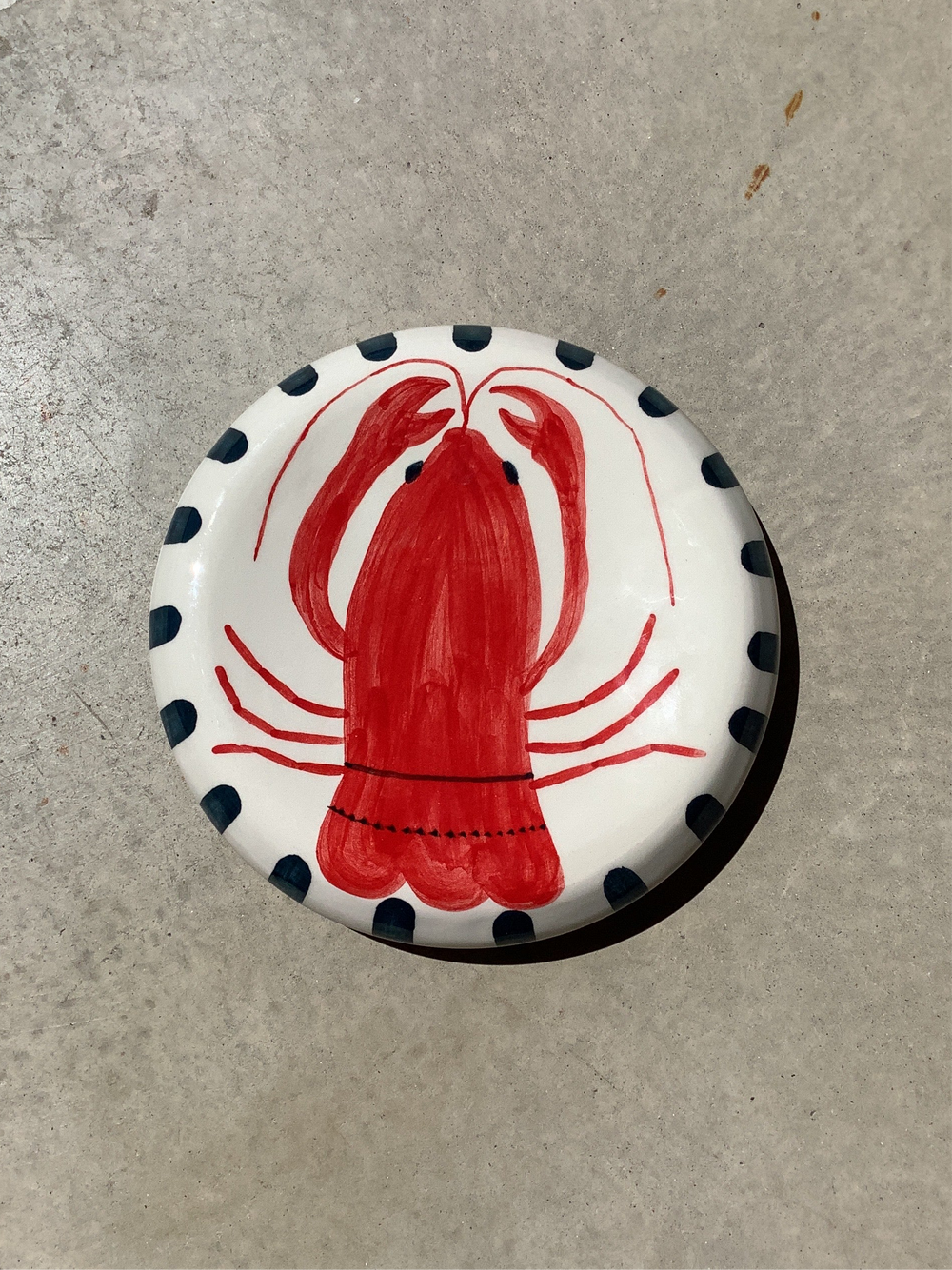 Chunky Handmade Lobster Plate by Prop Ceramics