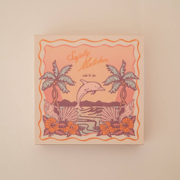 Tropical Vintage Dolphin Matchbox