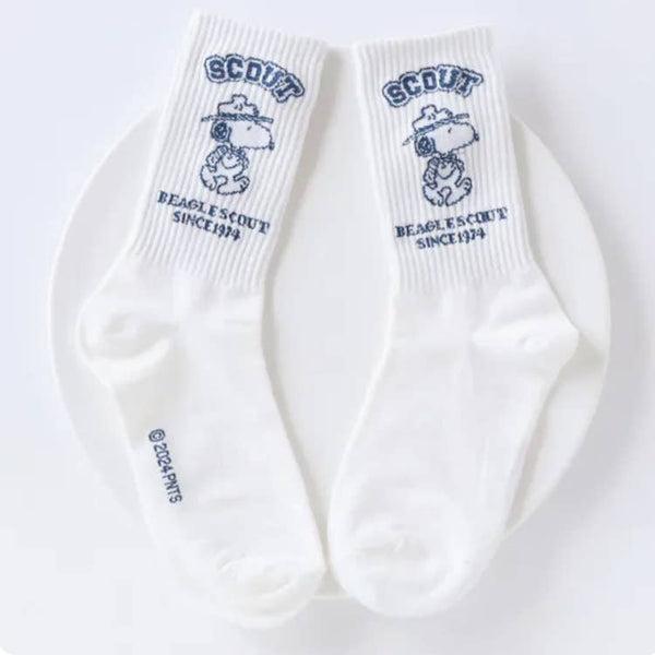 Peanuts Snoopy Scout 50th Celebtate Crew Ankle Socks-