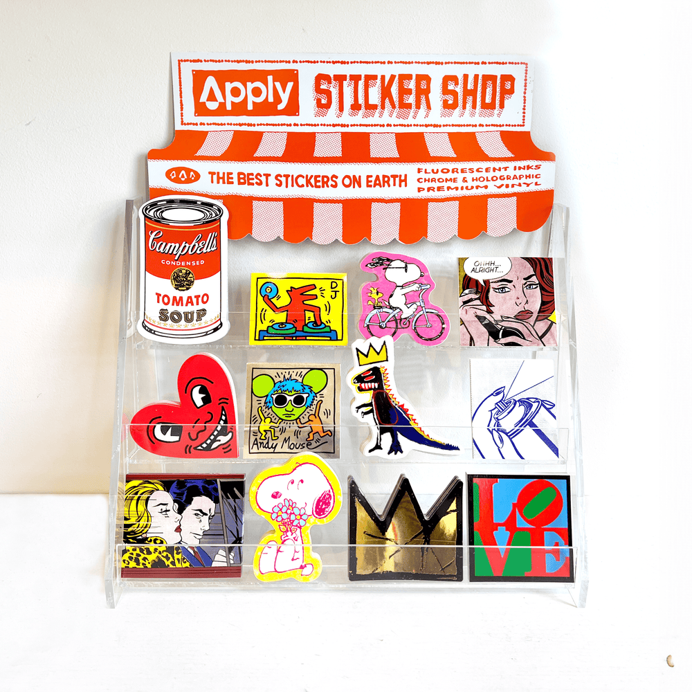Apply Branded Sticker Shop Display
