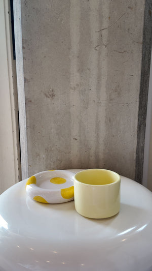 Glazed Chunky Mug & Saucer Set