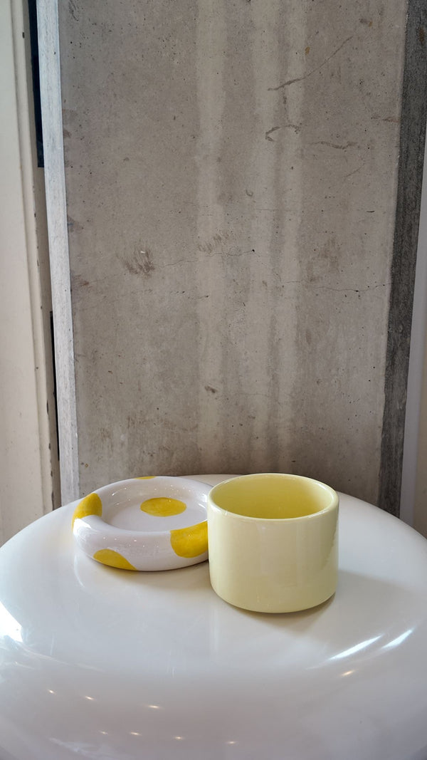 Glazed Chunky Mug & Saucer Set