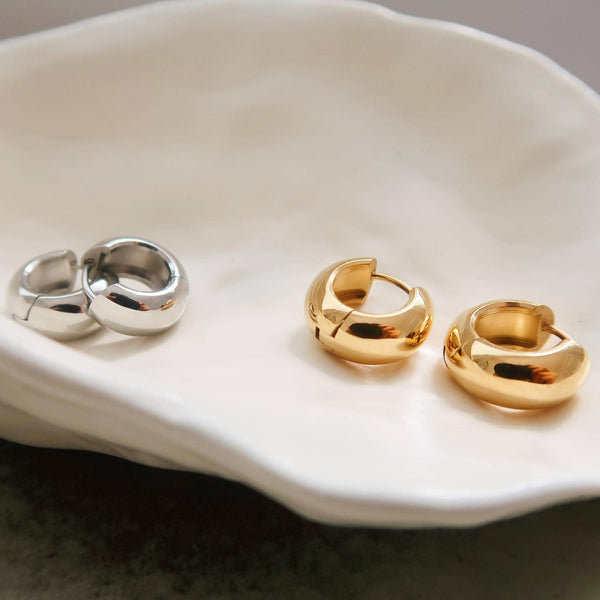 Everyday Small Chunky Hoops Non-Tarnish