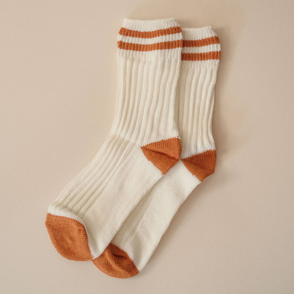 Varsity Knit Socks in Sunny Side