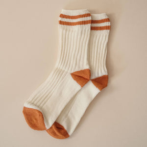 Varsity Knit Socks in Sunny Side