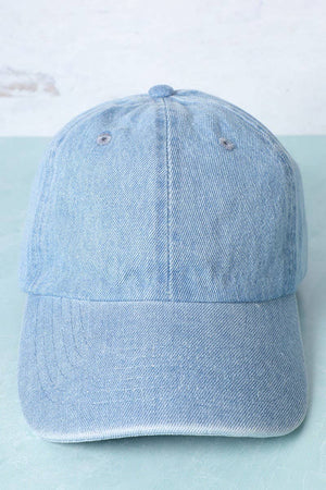 Plain Denim Cotton Baseball Cap Dad Hat