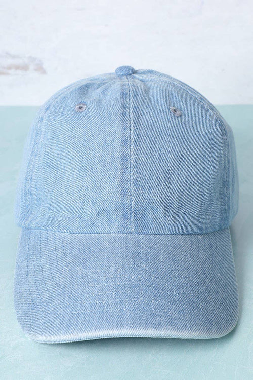 Plain Denim Cotton Baseball Cap Dad Hat