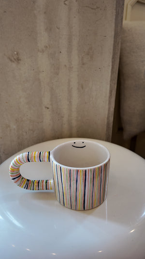 Multi Coloured Smiley Face Mug