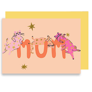Mother's Day - MUM cats gold foil