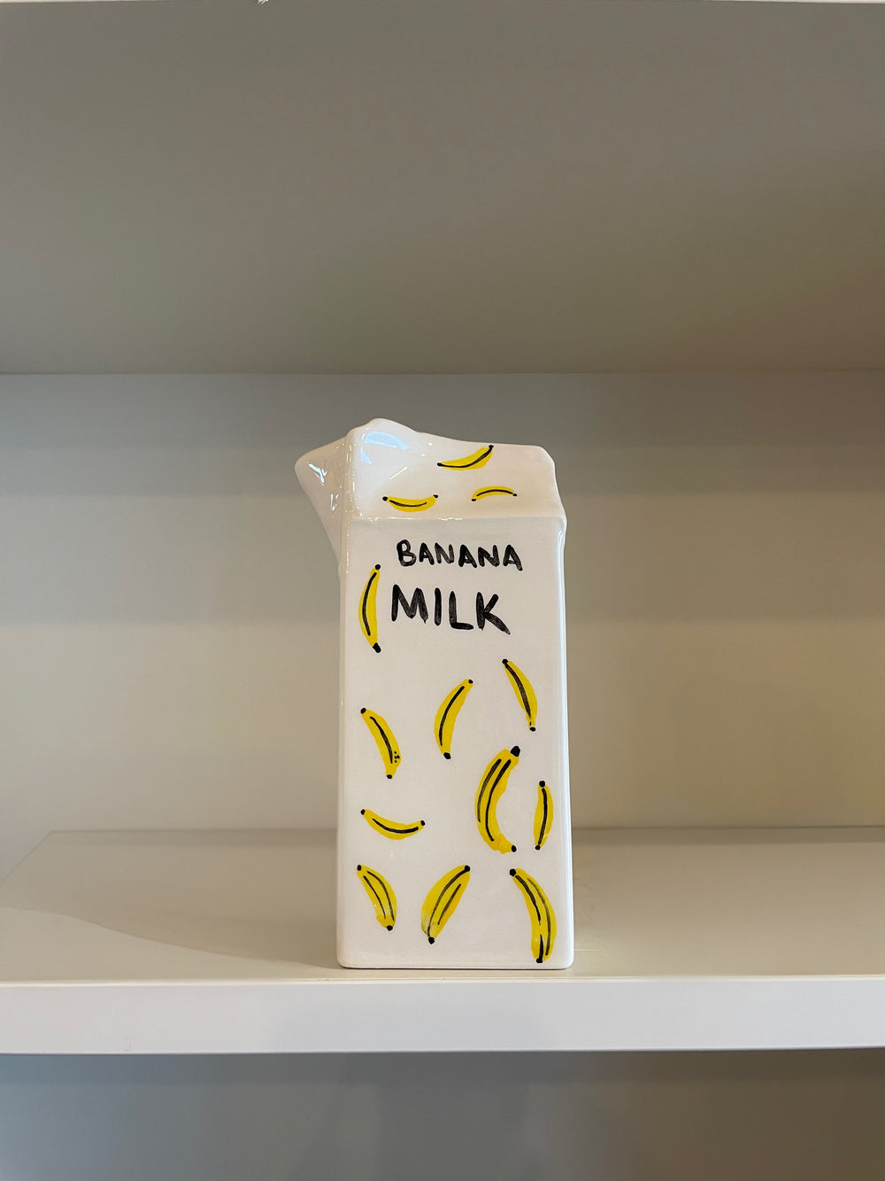 Handmade Banana Milk Ceramic Vase