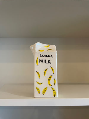 Handmade Banana Milk Ceramic Vase