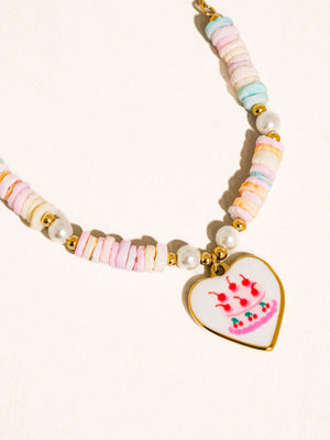Mindy 18K Gold Non-Tarnish Boho Heart Shell Necklace