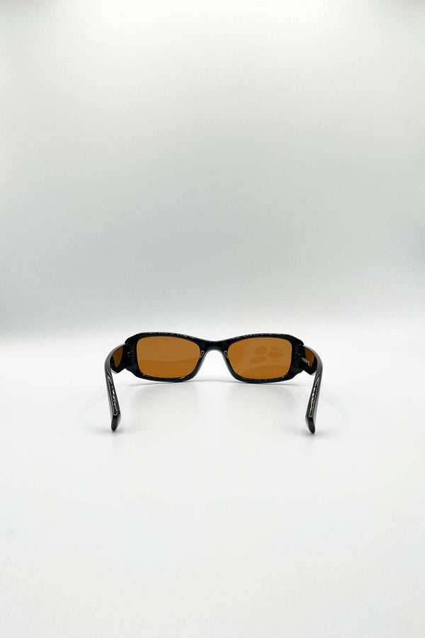 Bold Retangle Sunglasses In Black