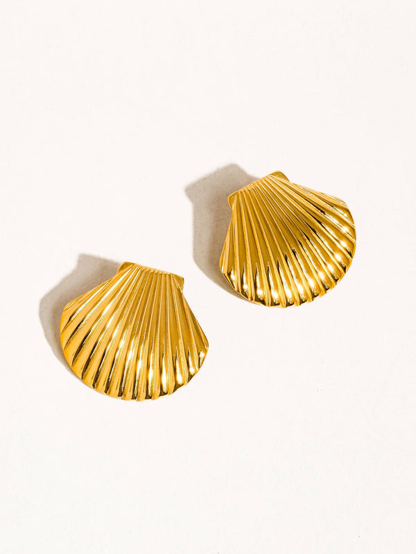 Gold Plated Waterproof Shell Studs