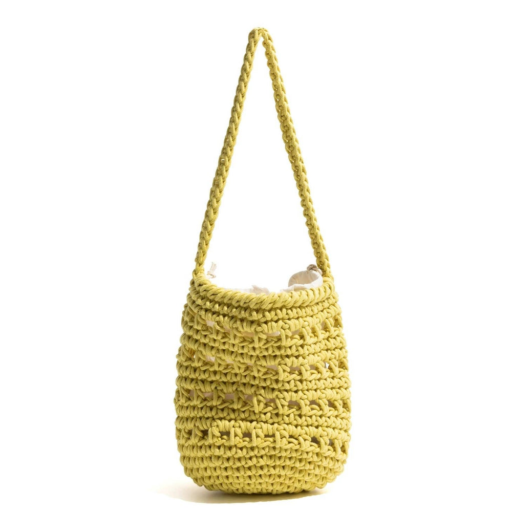 Spring & Summer Hollowed Crochet Bucket Shape Shoulder Bag