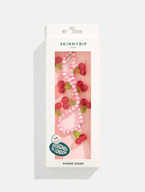 Cherry Heart Beaded Strap