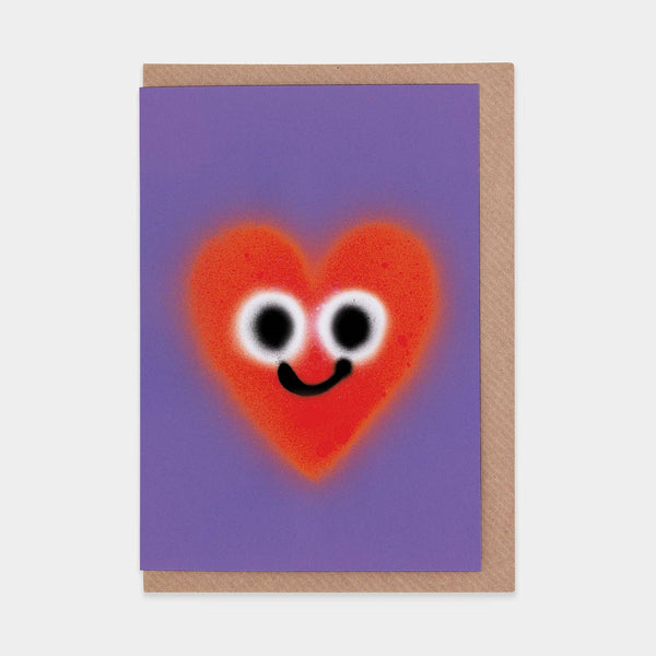 Heart Greetings Card by Jon Burgerman