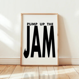 Pump Up The Jam Retro Music Home Decor Art Print
