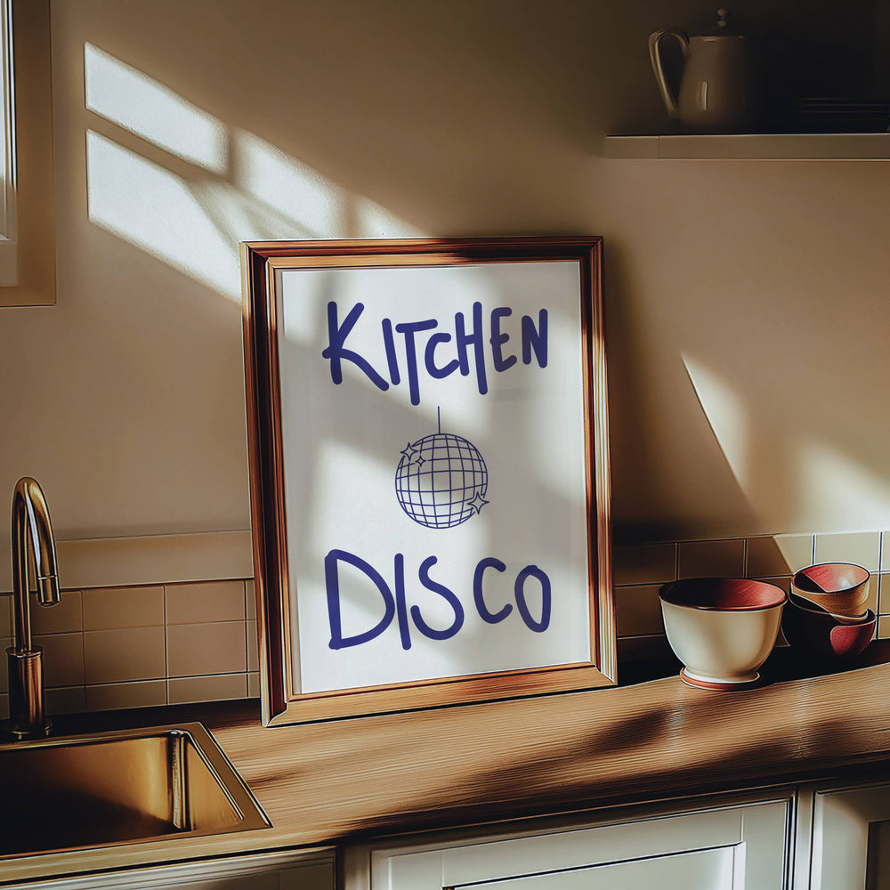 Kitchen Disco Music Home Decor Wall Art Print