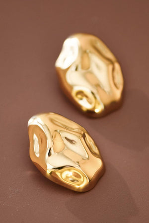 18K Gold Plated Waterproof Stainless Steel Stud Earrings
