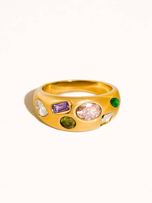 Non-Tarnish Gold Lucky Dome Ring