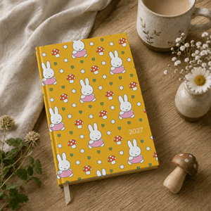 Miffy 2027 A5 Diary - Week-to-View - Yellow Toadstools