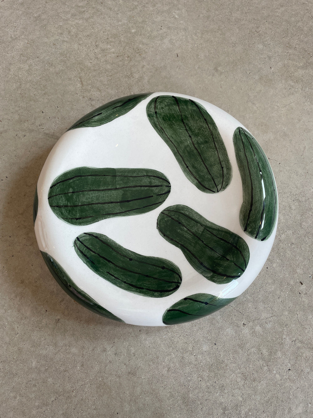 Handmade Chunky Pickle Plate by Prop Ceramics