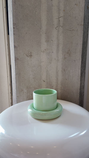 Glazed Chunky Mug & Saucer Set