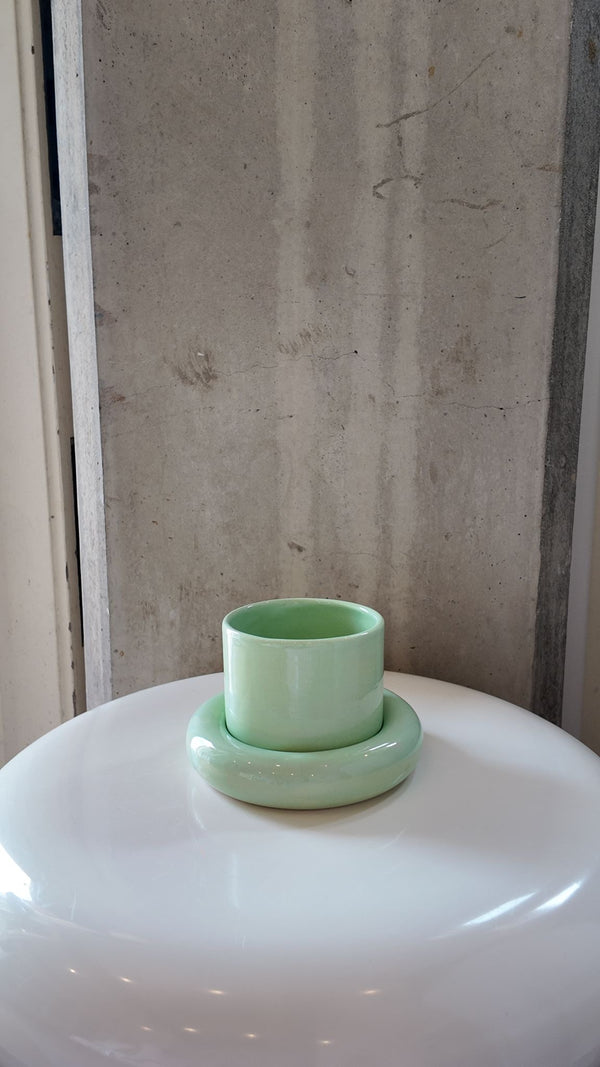 Glazed Chunky Mug & Saucer Set