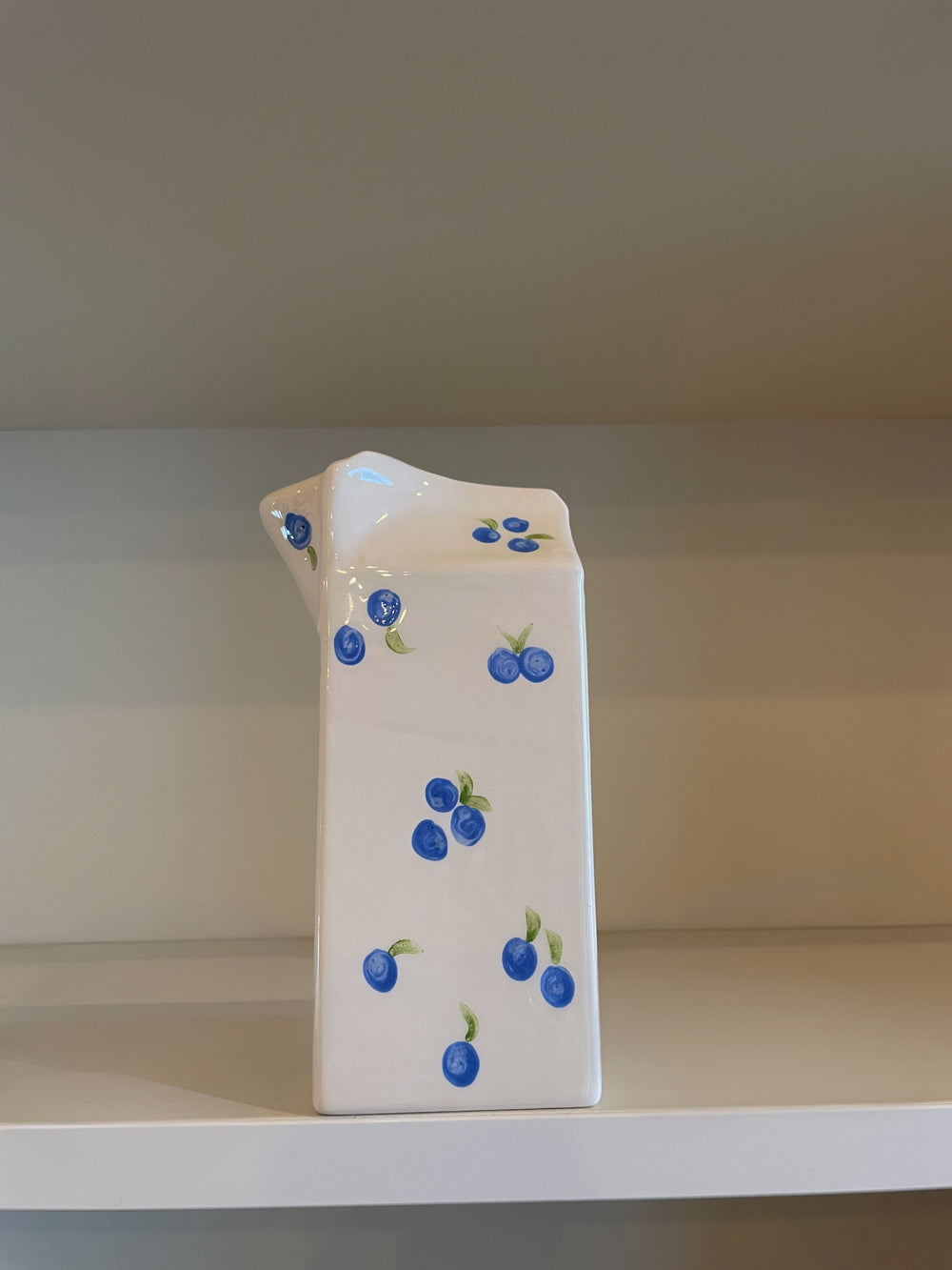 Handmade Blueberry Pattern Ceramic Jug