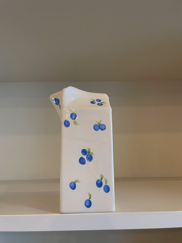 Handmade Blueberry Pattern Ceramic Jug