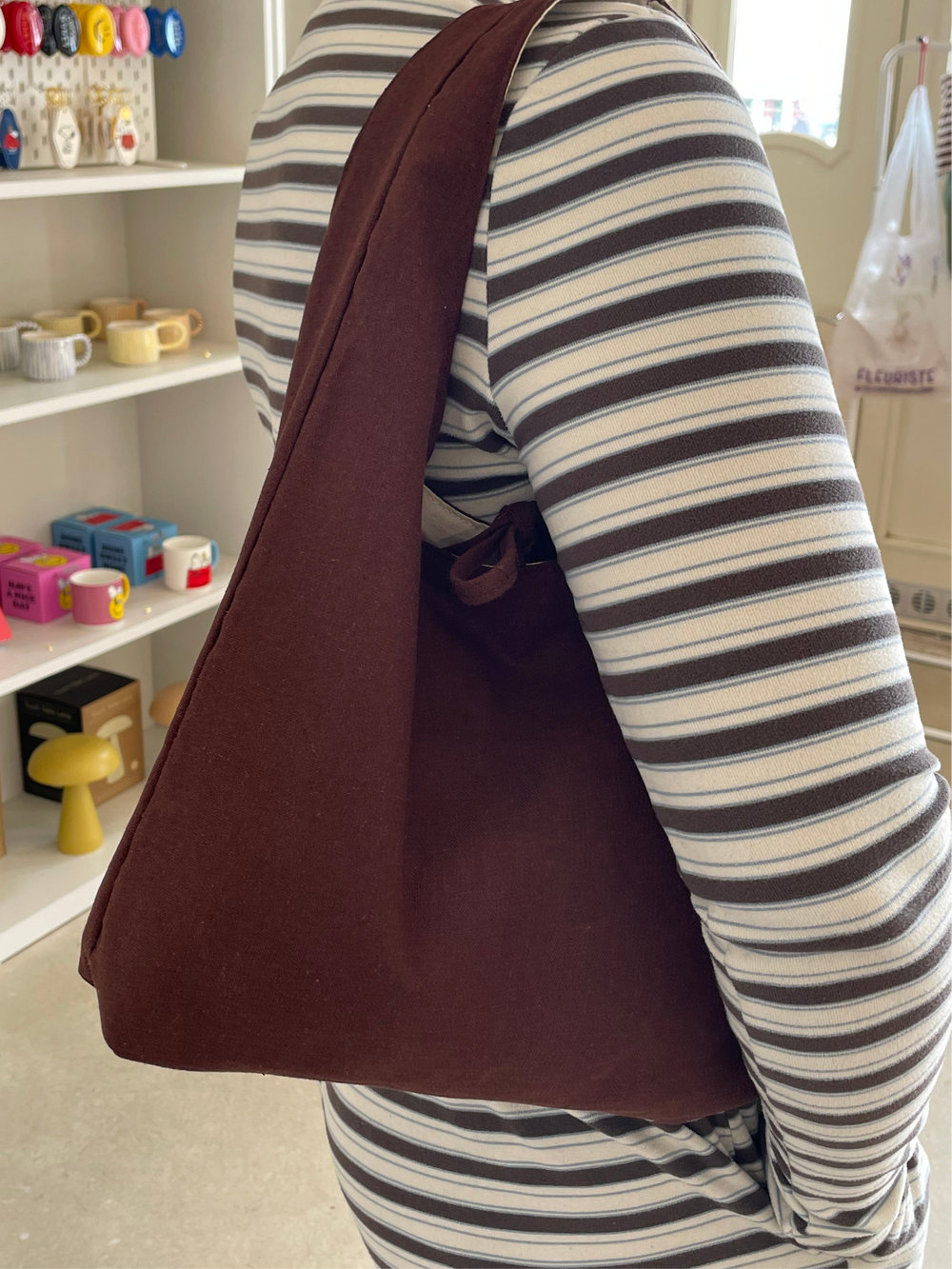 Brown Linen Bag