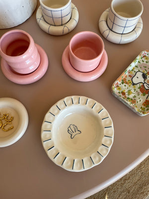 Pink Glazed Ceramic Cup