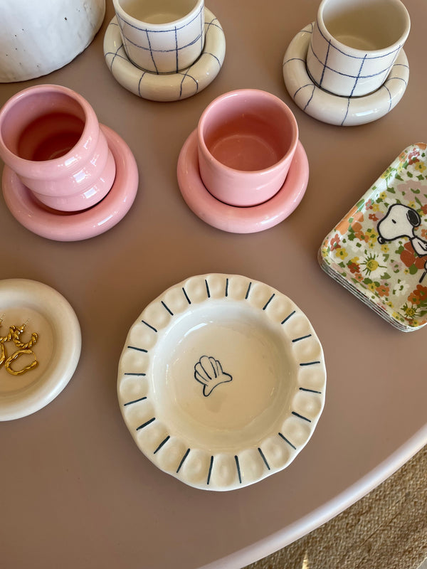 Pink Glazed Ceramic Cup