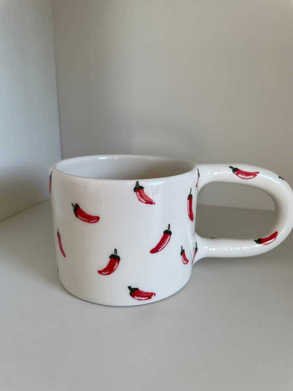 Handmade Small Chilli Ceramic Mug