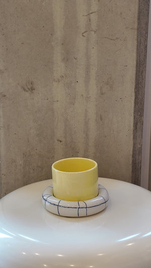 Glazed Chunky Mug & Saucer Set