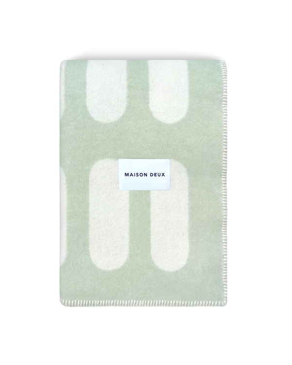 Chill Pill Blanket Sage 100% New Zealand Wool Throw