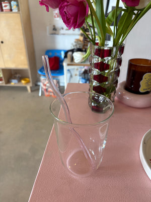 Pink Glass Straw