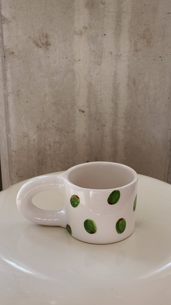 Handmade Olive Pattern Ceramic Mug