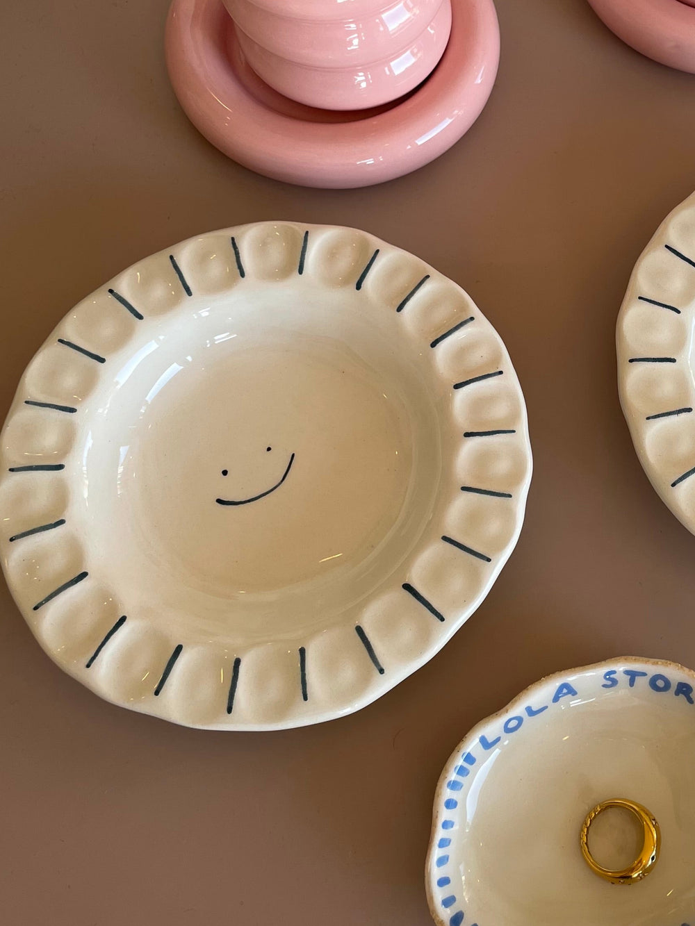 Handmade Smiley Plate