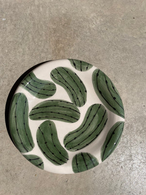 Handmade Chunky Pickle Plate by Prop Ceramics