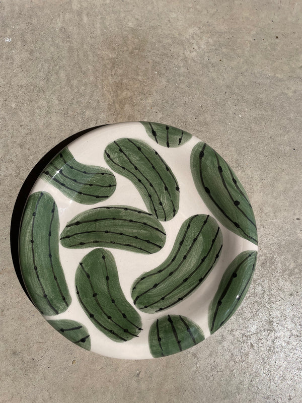 Handmade Chunky Pickle Plate by Prop Ceramics
