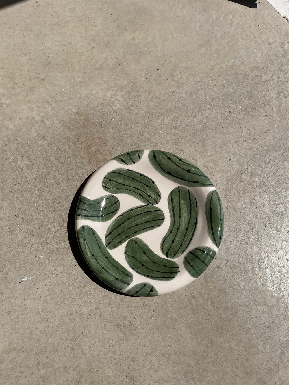 Handmade Chunky Pickle Plate by Prop Ceramics