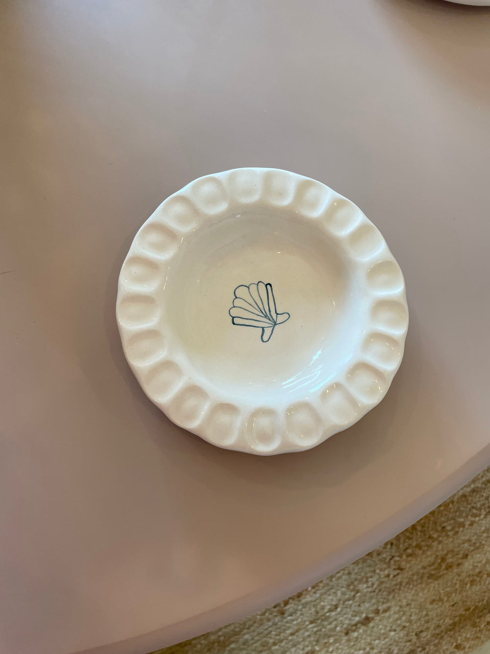 handmade Shell plate by Prop Ceramics