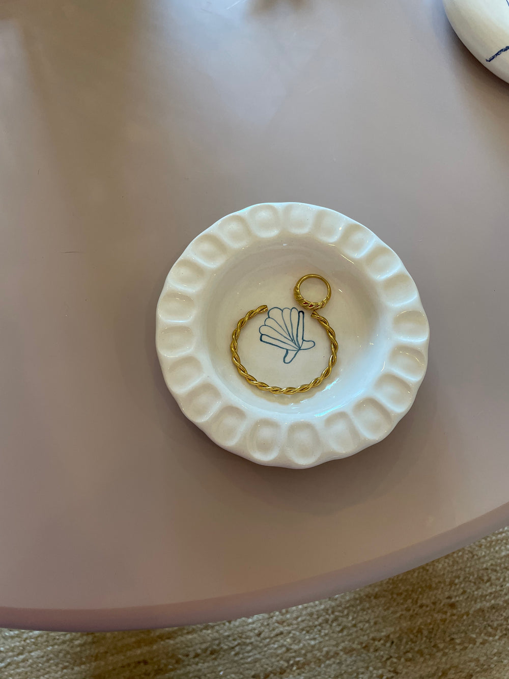 handmade Shell plate by Prop Ceramics