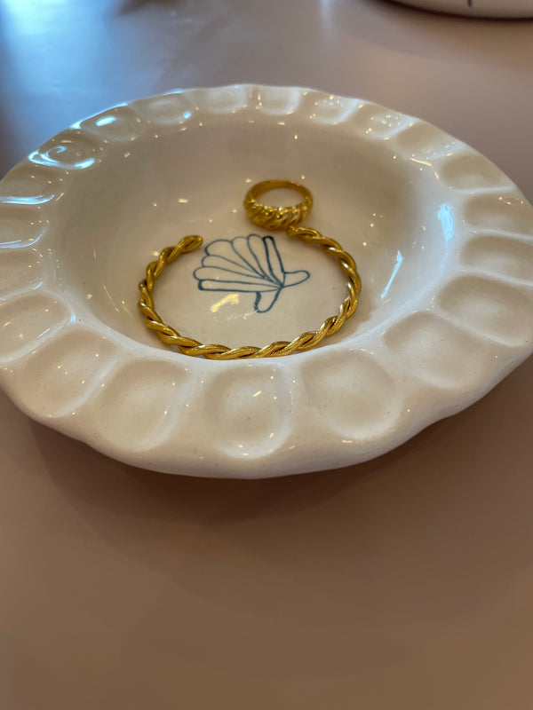 handmade Shell plate by Prop Ceramics