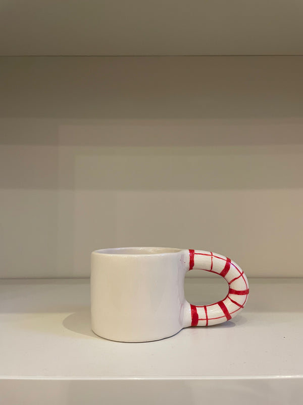Handmade Bow Cherry Ceramic Mug